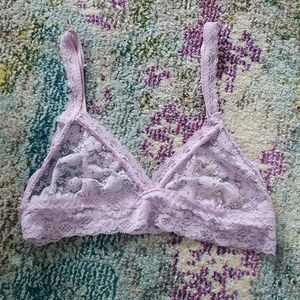 Lilac Purple Pink Lace Mopas Bra